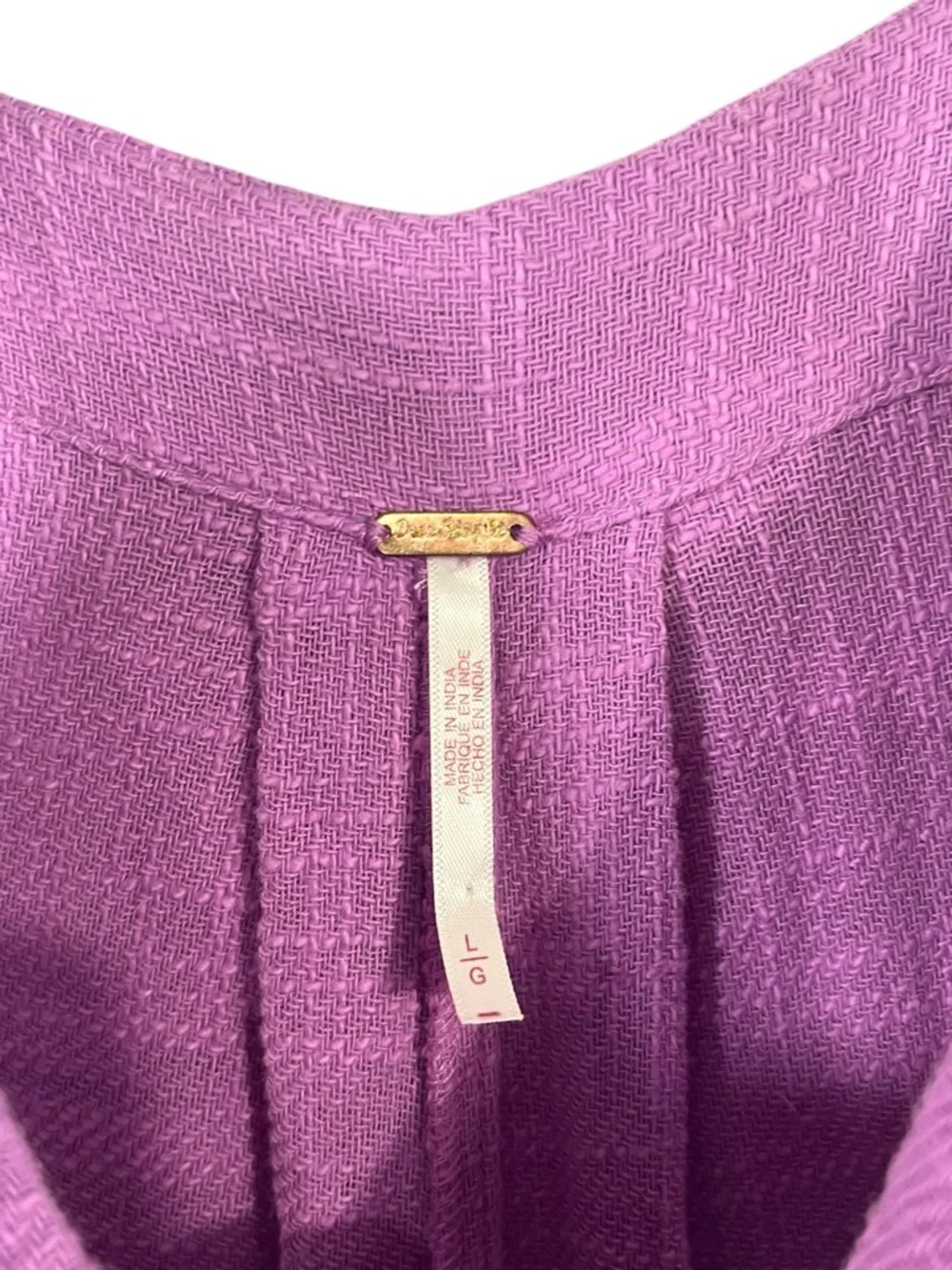 Free People Sun-Drenched Wide Leg Overalls size Large in Lavender